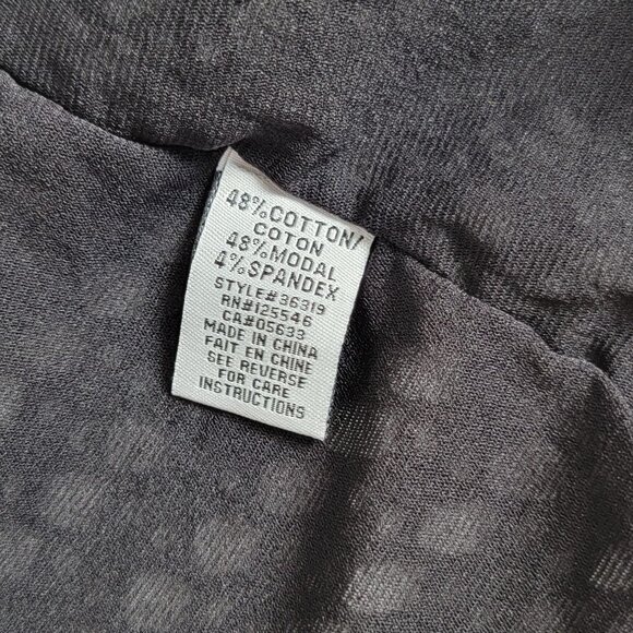 Habitat Black 3/4 Sleeve Open Knit Layered Tunic Top Womens Medium Cotton Blend - Picture 5 of 10